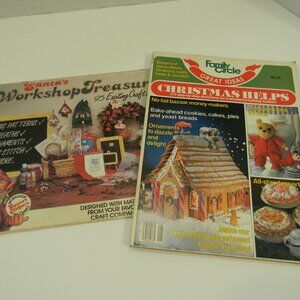 Vintage Family Circle Christmas Helps 1983 & Santa's Workshop Craft Project 1987